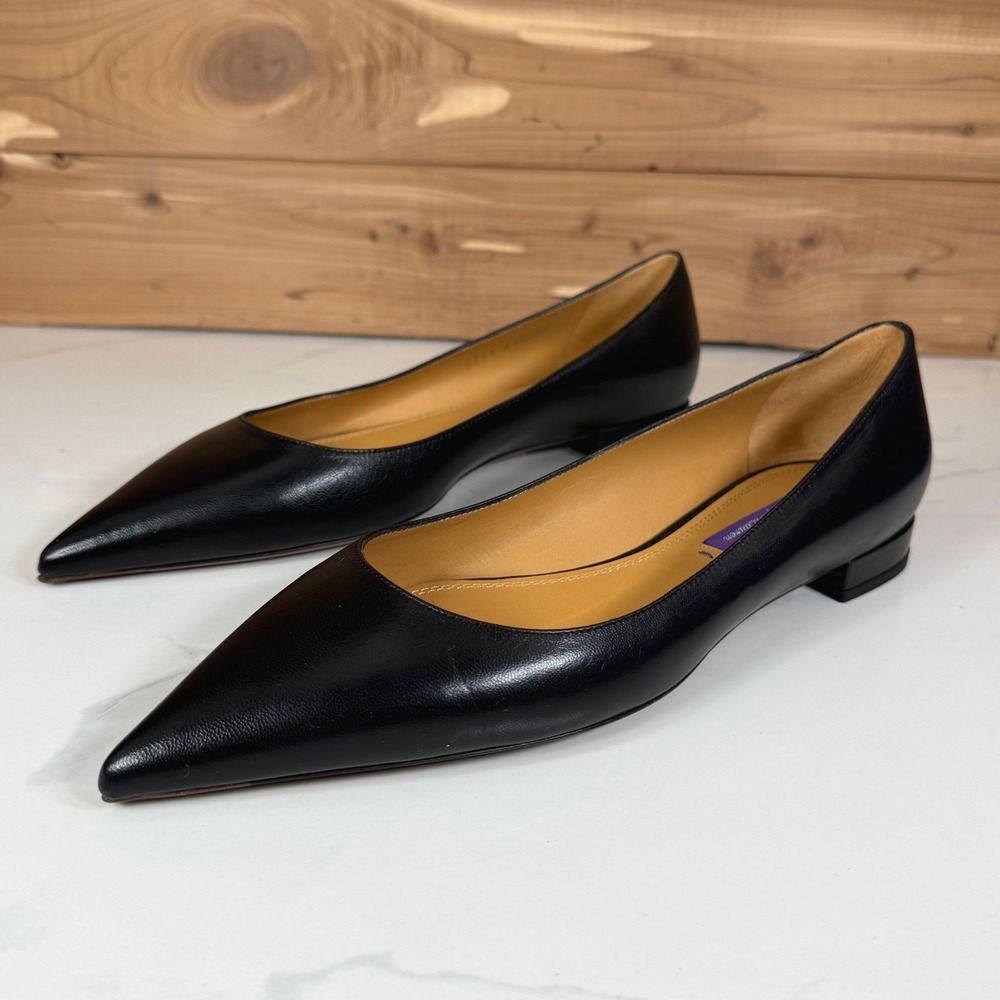 Ralph Lauren Purple Label Leather Ballet Flats Pointed Toe Flats Womens 39.5 B